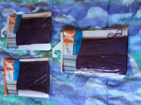 vend rideaux fils mauve