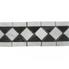 Marbre Blanc/Noir Frise KF16 Poli