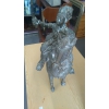cheval et guerrier en bronze