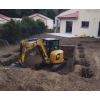 mini-pelle, creusage trou piscine, vrd