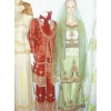 Sari rouge 4 pieces neuf